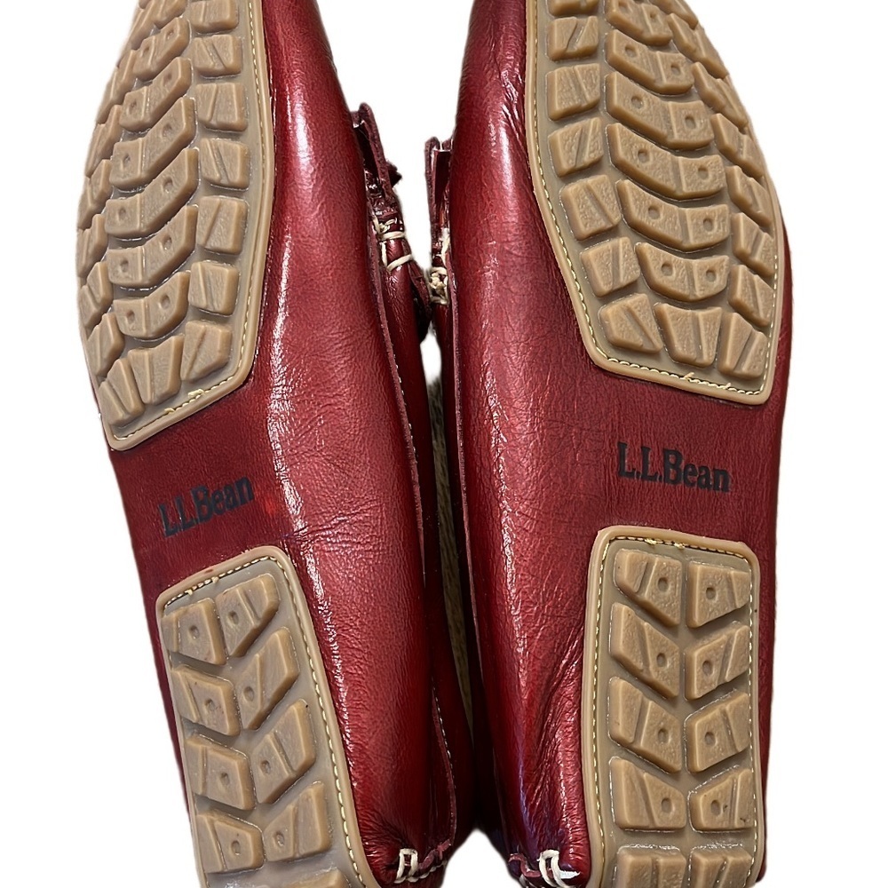 Womens L.L. Bean Dark Red Loafer Made in El Salvador Slip on Loafer Size 7.5 - Picture 2 of 6